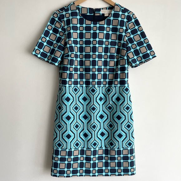 MICHAEL Michael Kors Geometric Mod Print Mini Sheath Dress - Picture 2 of 9